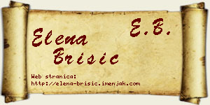 Elena Brisić vizit kartica